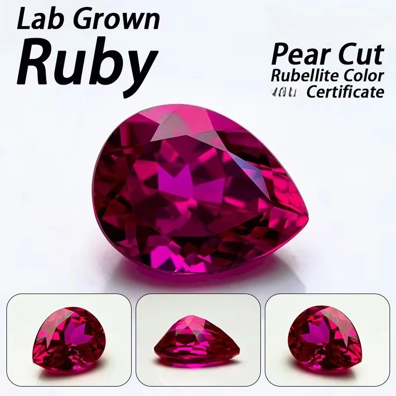 ToTFire Lotus Color Lab Grown Padparadscha Pear Cut Gemstone 5