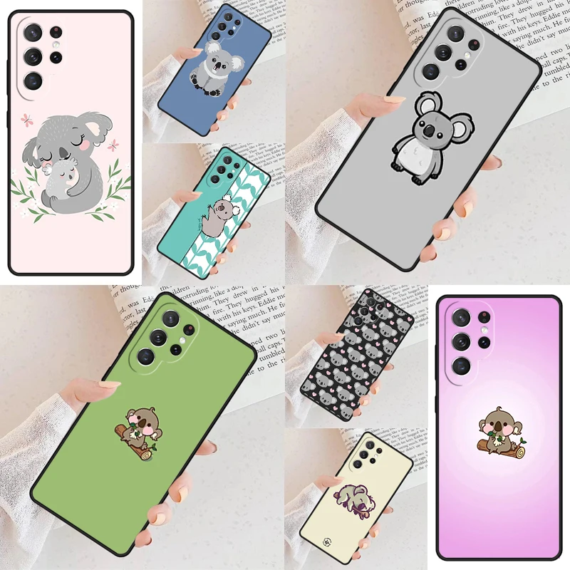 Cute Cartoon Koala Cell Phone Case for Samsung Galaxy S26 Ultra S25 S24 S23 S22 S21 S20 Note10 Cover
