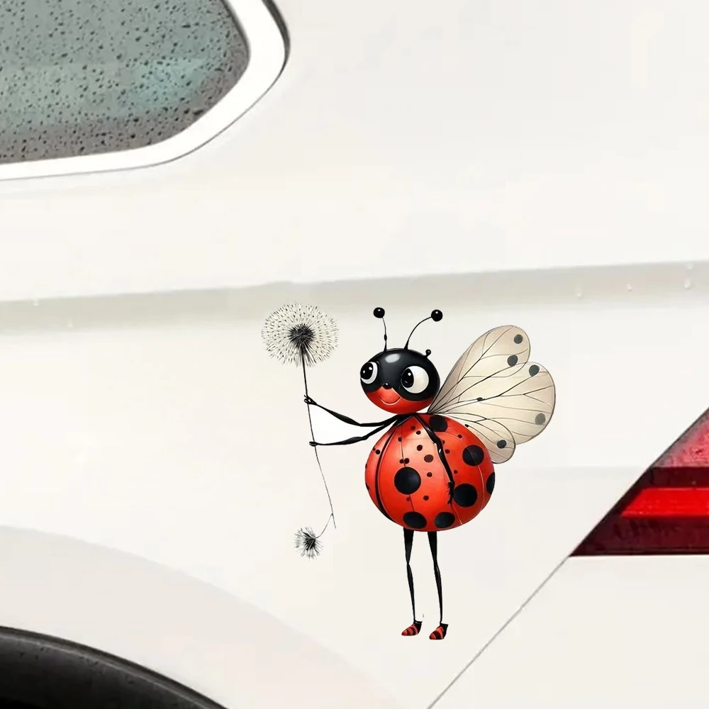 15x13cm#Cute Ladybug and Dandelion Creative Decorative Stickers, Suitable for a Variety of Scene Decorations,Such As Cars,Trucks