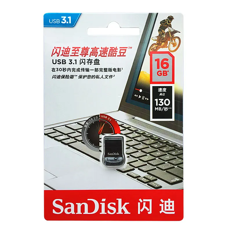 Imagem -06 - Sandisk-mini Usb Flash Drive Memory Stick Dispositivo de Armazenamento Disco u Cz430 Usb 3.1 16gb 32gb 64gb 128gb 256gb