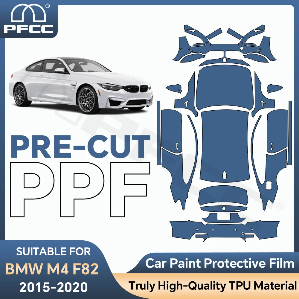 

Precut Paint Protective Film for BMW M4 F82 2015-2020 Anti Scratch Self Healing Clear TPU PPF Car Wrap Accessories