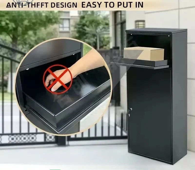 For Wall & Fence Mount Mail Parcel Delivery Box, Outdoor Letter Drop Storage Container for Gate Installation Use