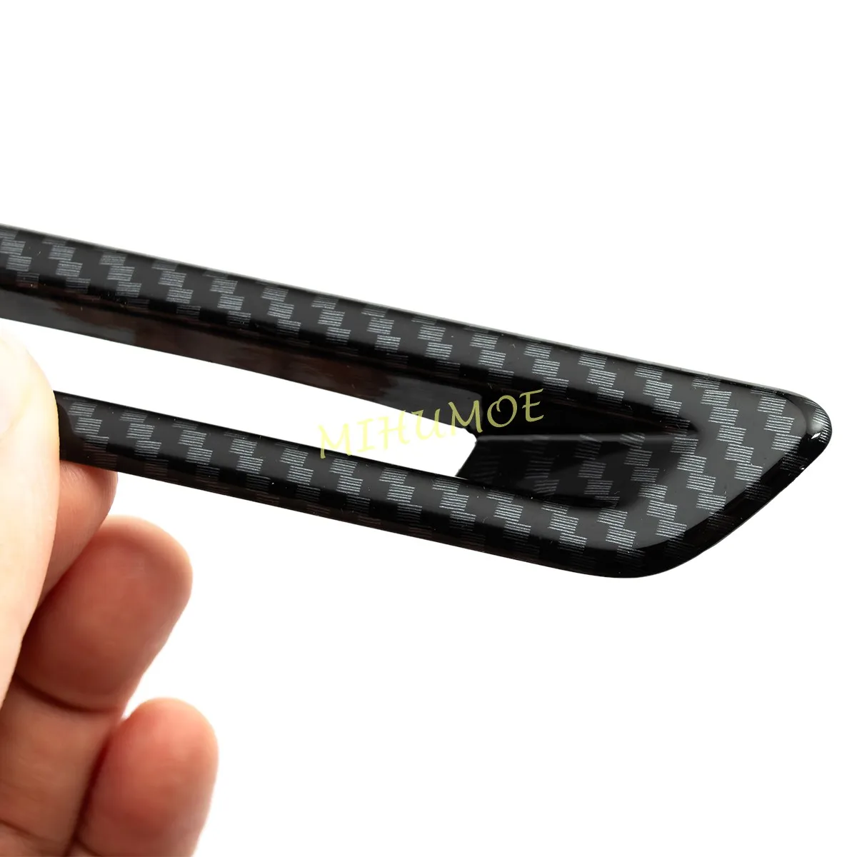 ل 2019-2025 لكزس ES 250 300h 350 ألياف الكربون الداخلية الباب منفذ تنفيس الهواء غطاء الكسوة اكسسوارات 2024 2023 2022 2021 2020 #5