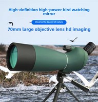 25-75 x 70 Continuous Zoom Monocular Telescope Mirror High Power High Definition Low Light Night Vision Birdwatching Mirror