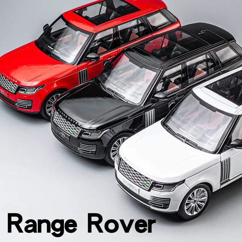 Large 1:18 Land Rover Range Rover Suv Off-road Vehicle Alloy Model Car Diecast Static Collection Sound & Light Gifts For Kids