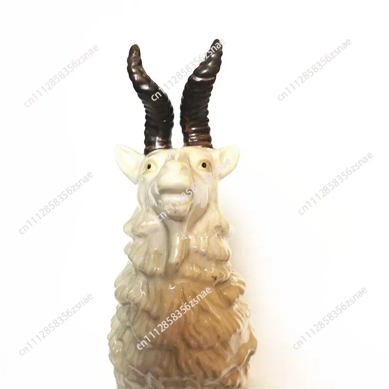 Ceramic doll animal blessing handicraft twelve zodiac sheep home decoration ornament gift living room desktop