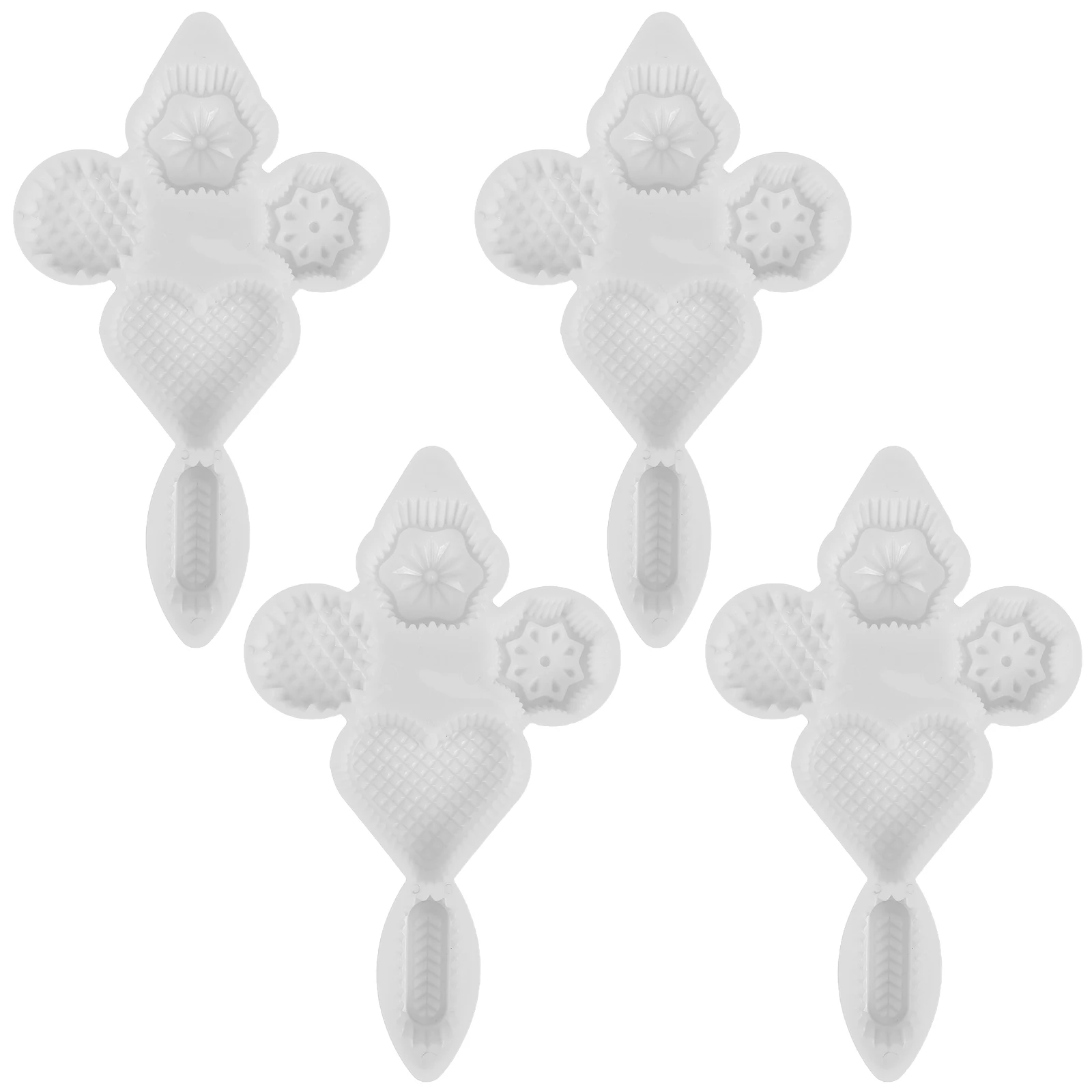 

4pcs Chinese Moon Cake Mold Reusable Hand Pressed Baking Tool For Bean Paste Cakes Bowl Rice Puddings Traditional Desserts