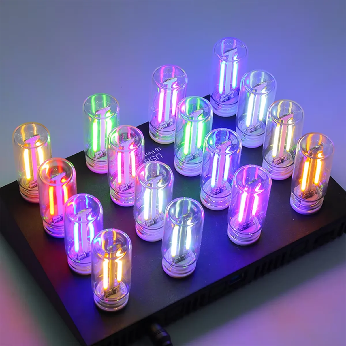 USB Touch Control LED Night Light Dimming Light Auto Interior Atmosphere Light LED Filament Light Auto Colorful Decorative Lamp