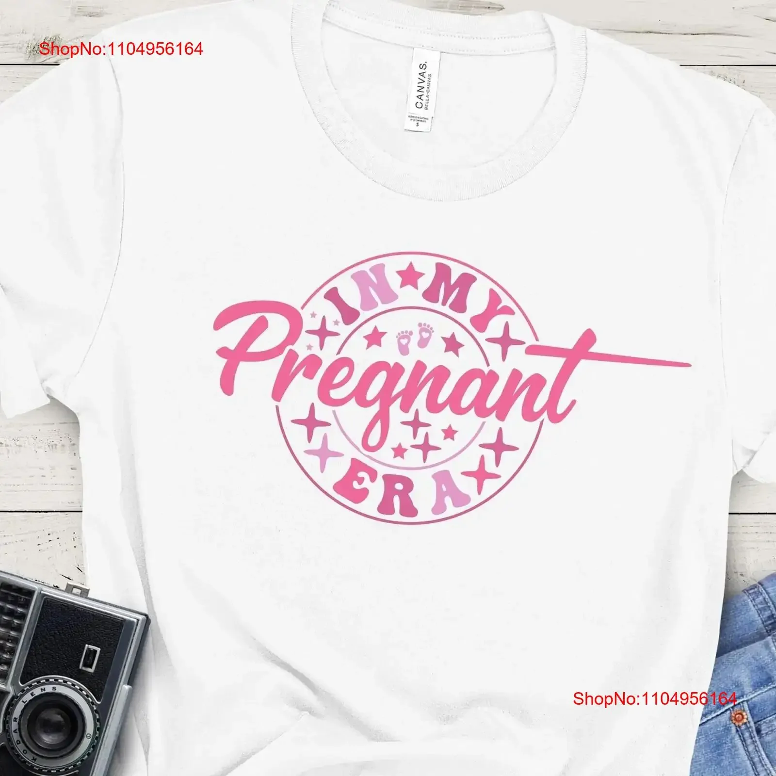 

Pregnancy AnnouncemenT T Shirt In My Pregnant Era Maternity Reveal Baby vintage Washed Stylish designer clothes fashion