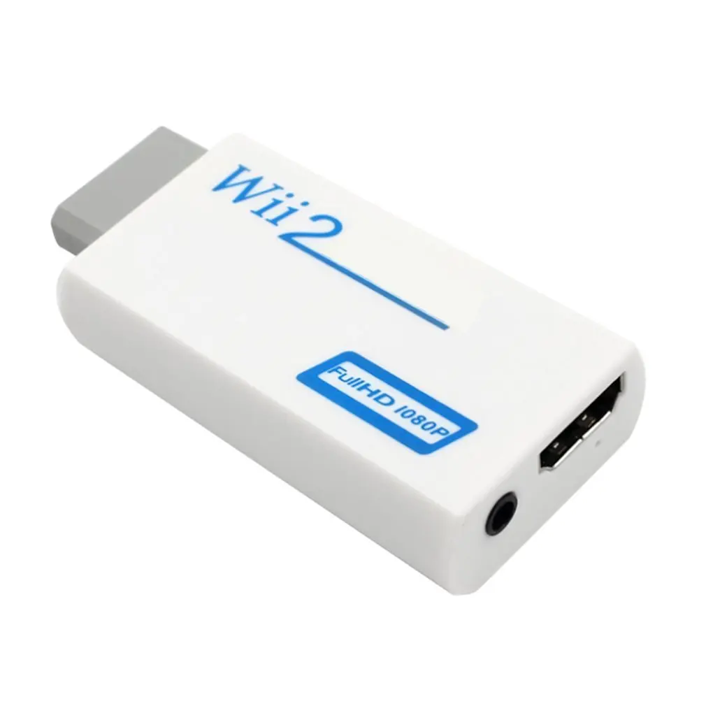 1080P Wii Converter Adapter Wii2 To HDMI-compatible Converter Full HD 3.5mm Audio For PC TV HDTV Monitor Display Audio Output