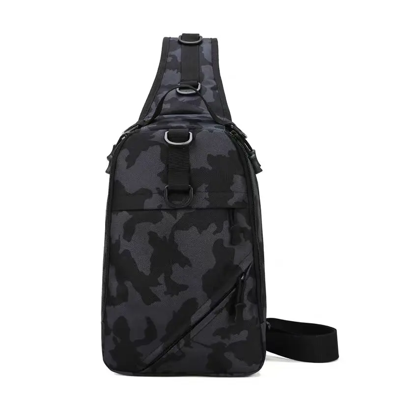 2025 Camo Lure Fishing Bag Chest Sling Pack with Tackle Organizer Waterproof Oxford Outdoor Sports Fishing Gear