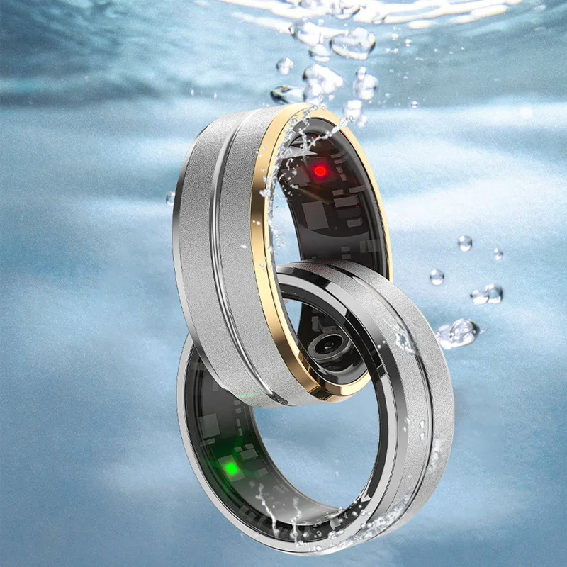 Smart Ring Blood Oxygen Heart Rate Health Monitoring Pinching Fingers Take Photos Record Steps Black Technology Waterproof Ring