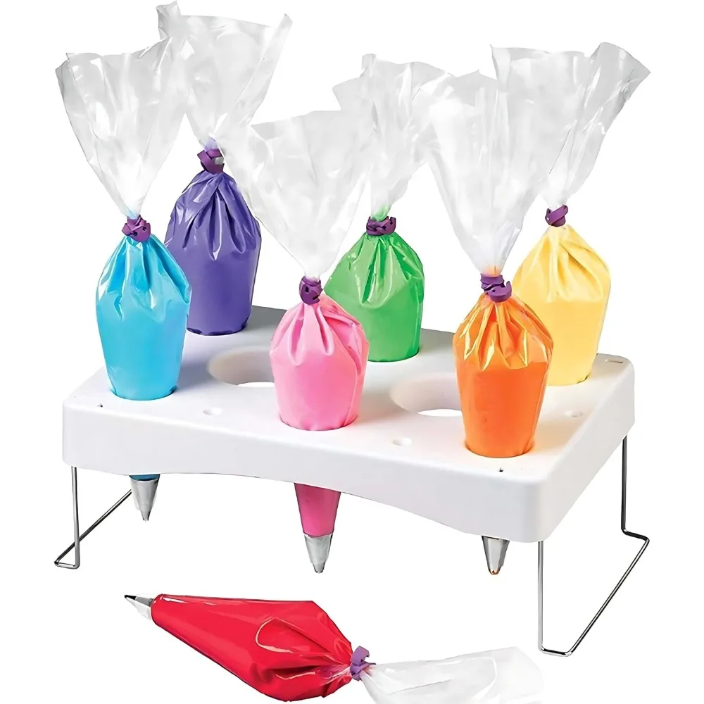 Decorating Piping Bag Holder Cake Decorating Icing Bag Stand 12-Cavity Pastry bag Cake Decorating Tools