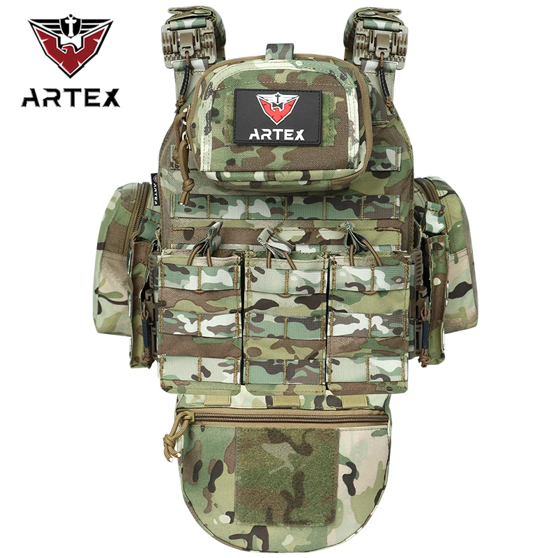 

Многофункциональный тактический жилет Artex для тренировок на открытом воздухе, быстросъемный жилет MOLLE с системой PALS, модульный охотничий жилет Molle