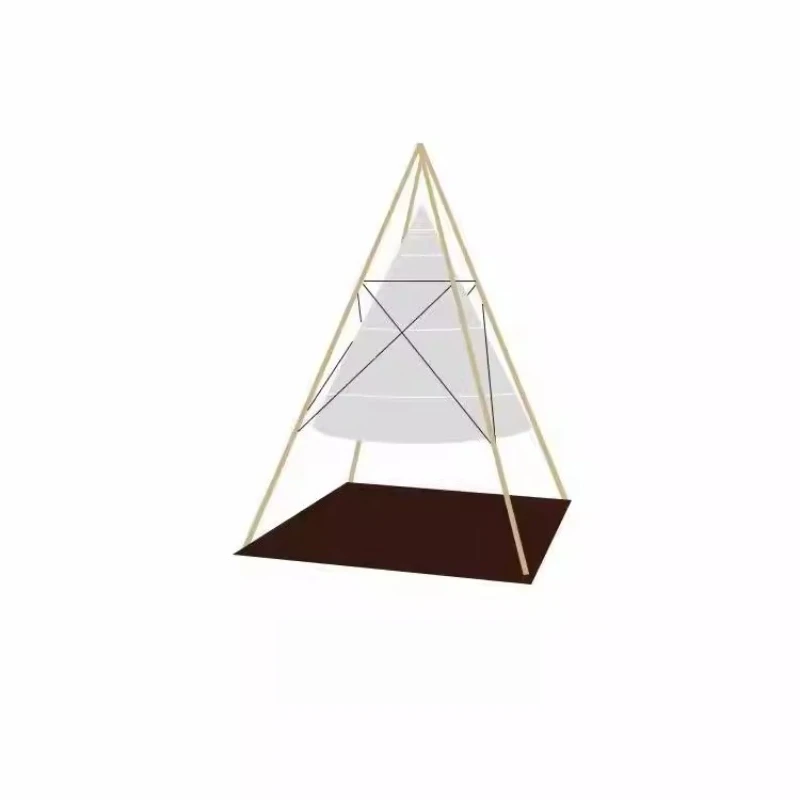 Outdoor bamboo lantern tent stove tea camp cone canopy