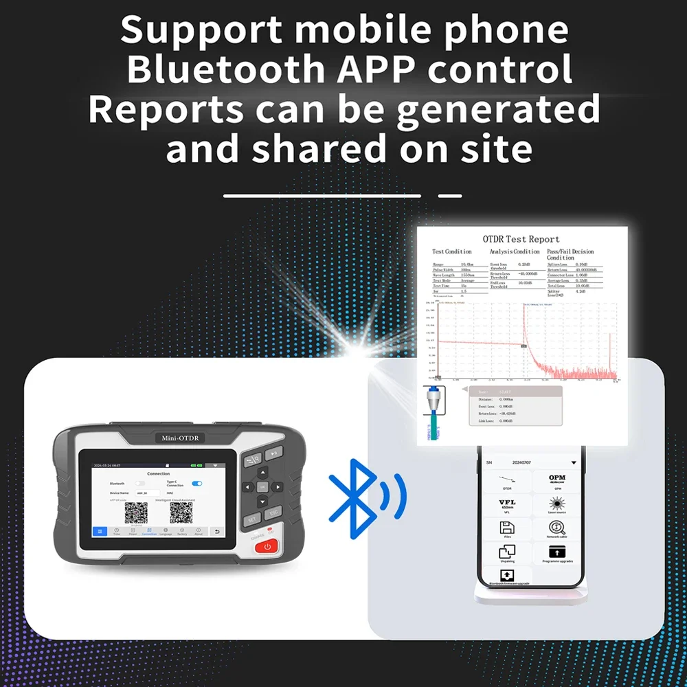 Neues OTDR NK4300 1310/1550 26/24 dB VFL OPM-Testgerät Optical Time Domain Reflektometer