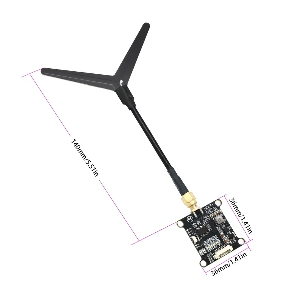 1,2 GHz 1W VTX VRX Videoübertragungsmodul Y-förmige Antenne FPV Langstrecken-Renn- und Freestyle-Drohnen-Quadcopter Bürstenlose Teile – Detail 3