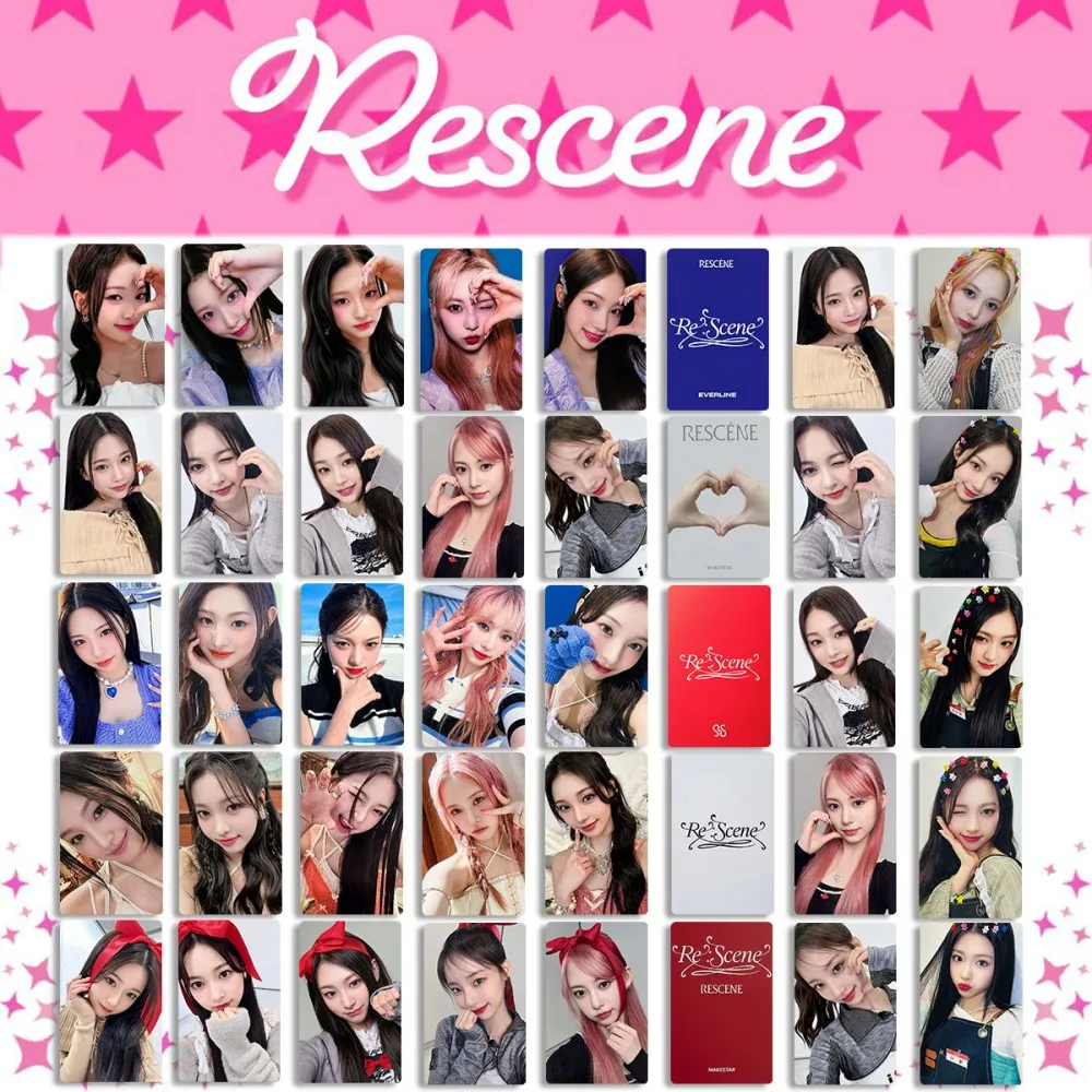 5pcs 2026 Latest Popular RESCENE "LIP BOMB" Album Small Card Songboard Woni Liv Postcard LOMO Kpop card