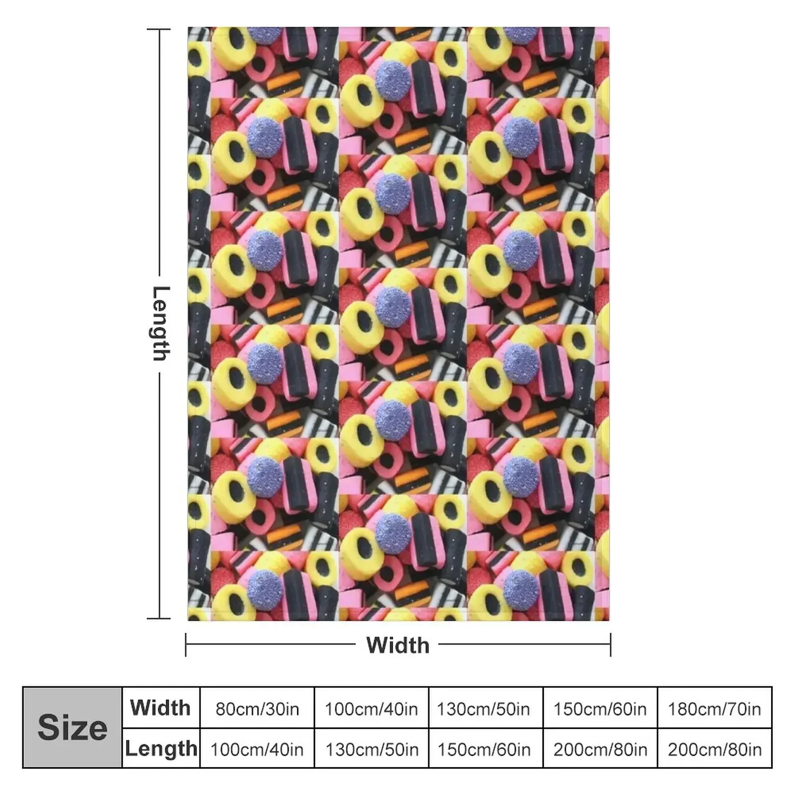 Liquorice Allsorts - You May Take One! Throw Blanket couch cozy soft plush fuzzy picnic outdoor blanket