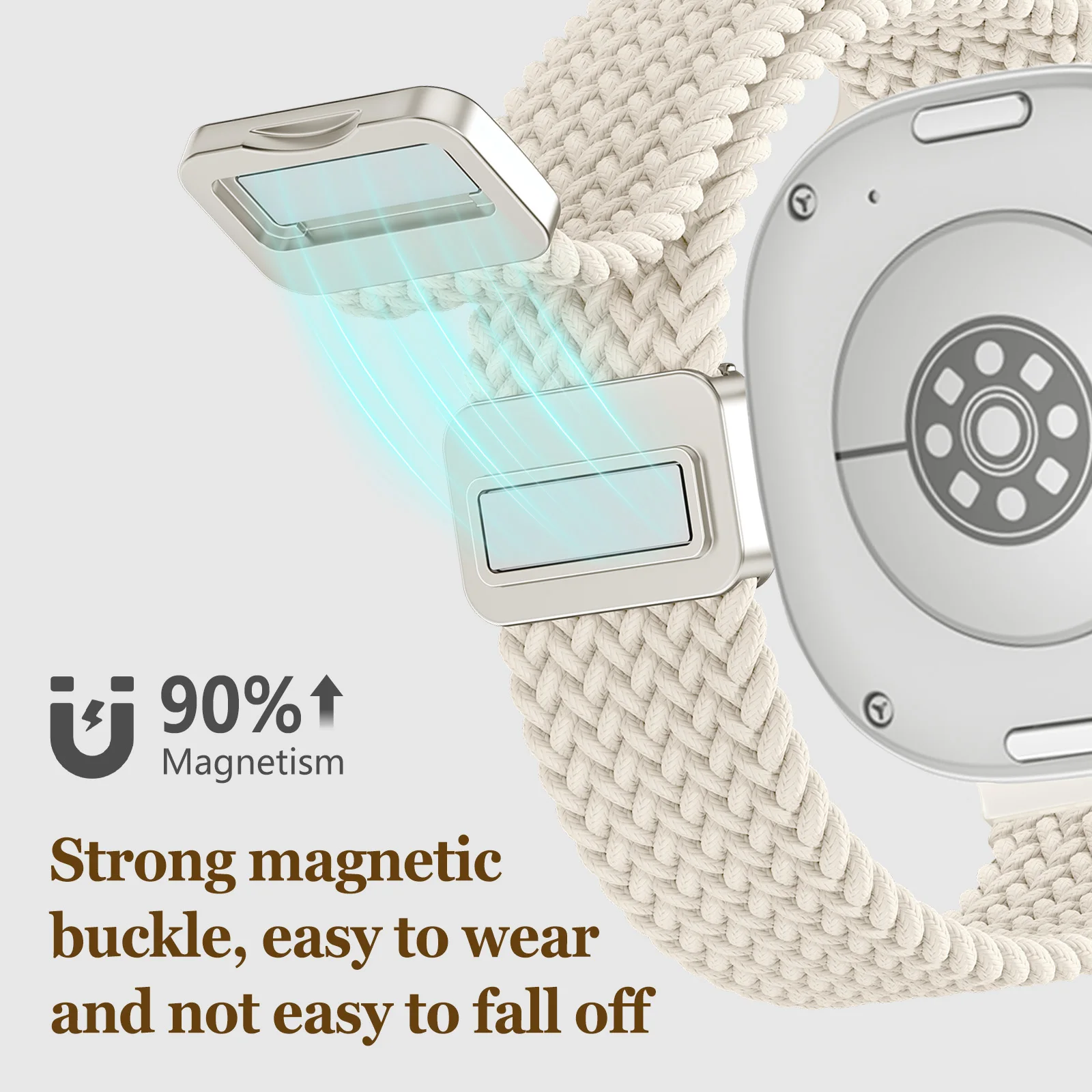 pulseira For Samsung Galaxy Watch 8 Strap 44mm 40mm Nylon Bracelet correa belt Galaxy Watch 8 classic 46mm Magnetic Braided Band