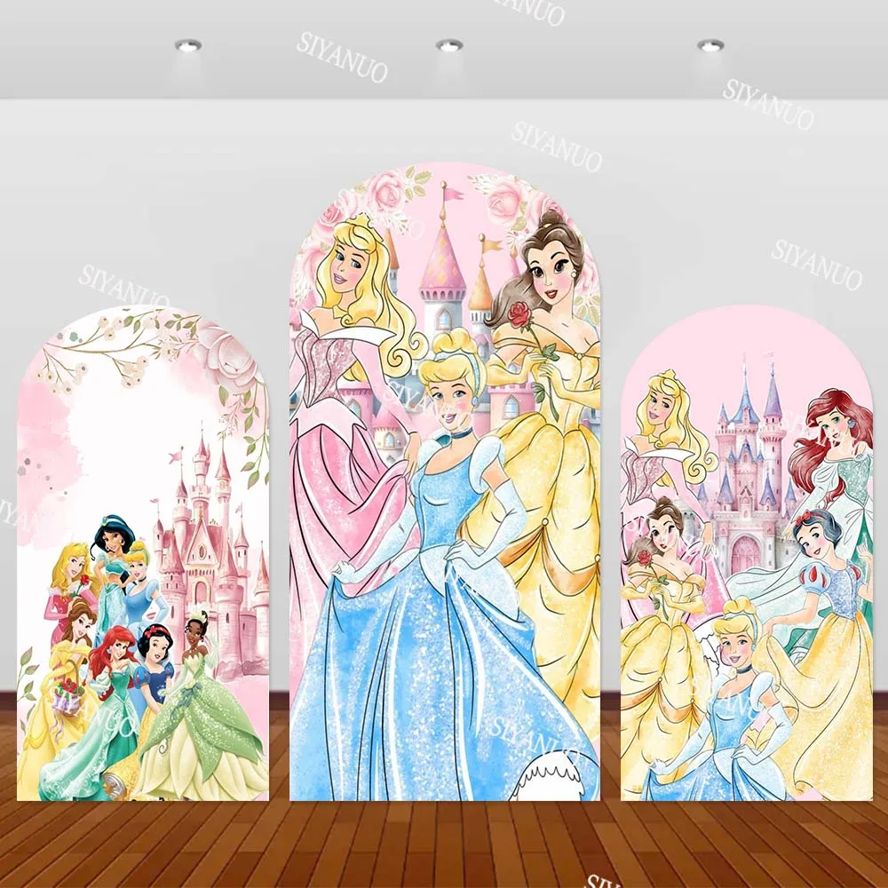 

Princess Family Backdrop Girls Birthday Party Decoration Photo Arch Cover Photo Background Baby Shower Photography