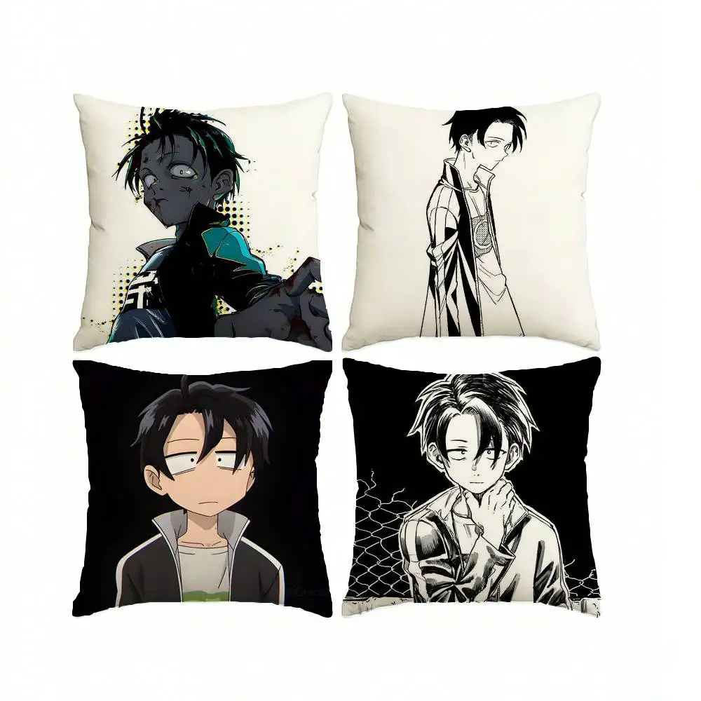 C-Call of the Night Anime Y-Yamori Kou  Square Double-Sided printed Pillow Case Bedroom Bedside Pillow Sofa Cushion Cover