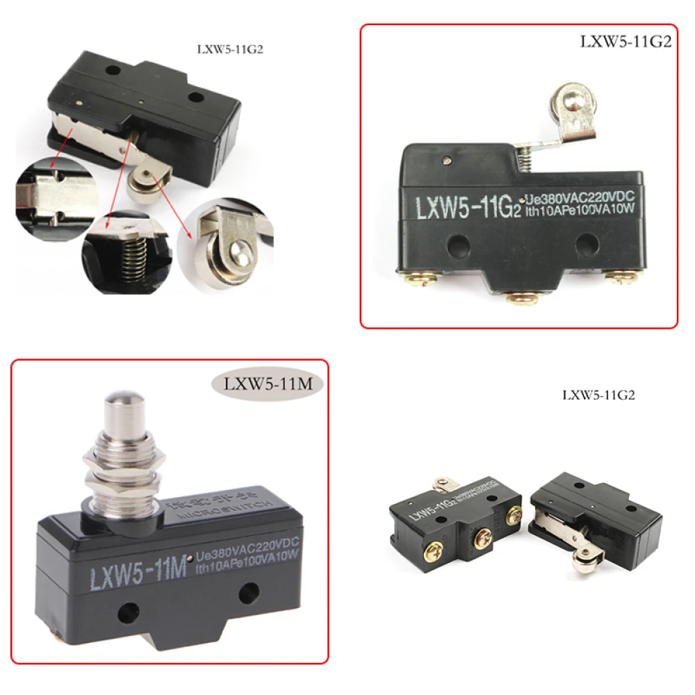 LXW5-11M/LXW5-11G2 Stantuffo a pulsante Micro finecorsa momentaneo AC380V DC220V Microinterruttore Apparecchiature elettriche impermeabili