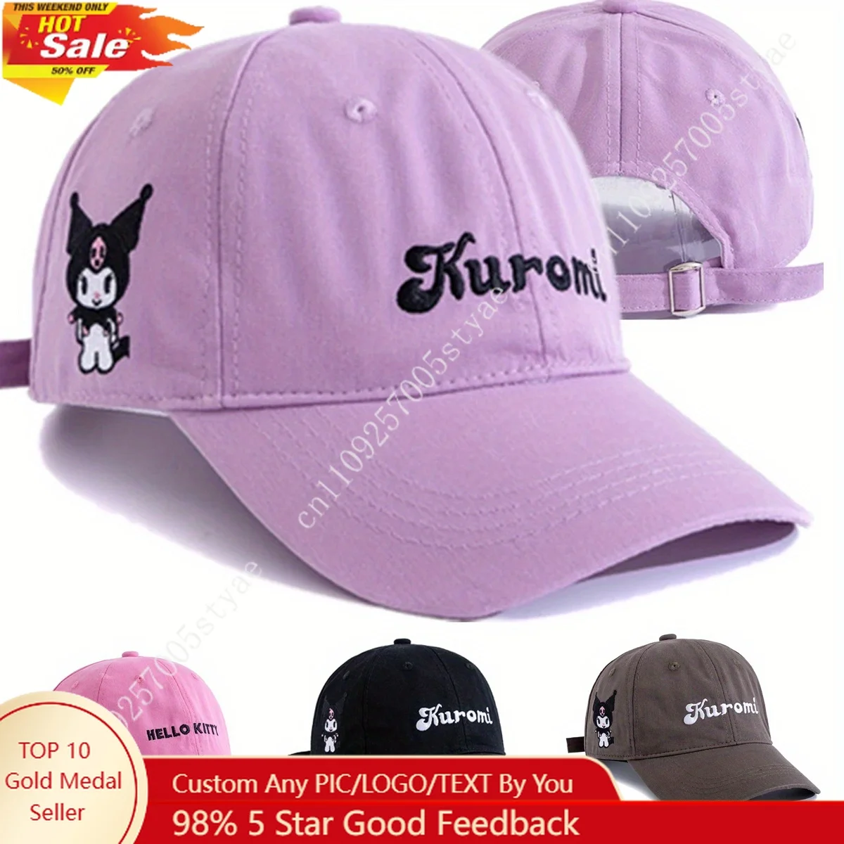 

Sanrio Hello Kitty Kuromi Baseball Cap for Teen Girls Teens Adjustable Lightweight Sun Hat Summer Outdoor Casual Cap