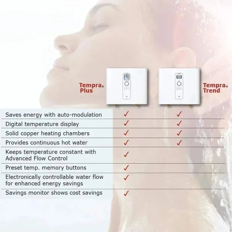 سخان مياه KC3B stiebel Eltron بدون خزان-Tempra 24 plus-Electric، عند الطلب الماء الساخن، صديق للبيئة، أبيض، 20.2، علي