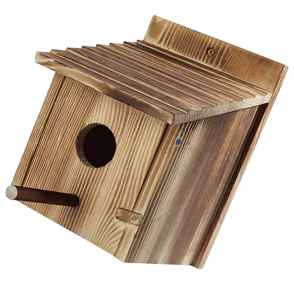 

Wooden Bird Breeding Nest Hanging Small Bird House Durable Garden Decoration Parrot Lark Sleeping Nest Parakeet Nesting House