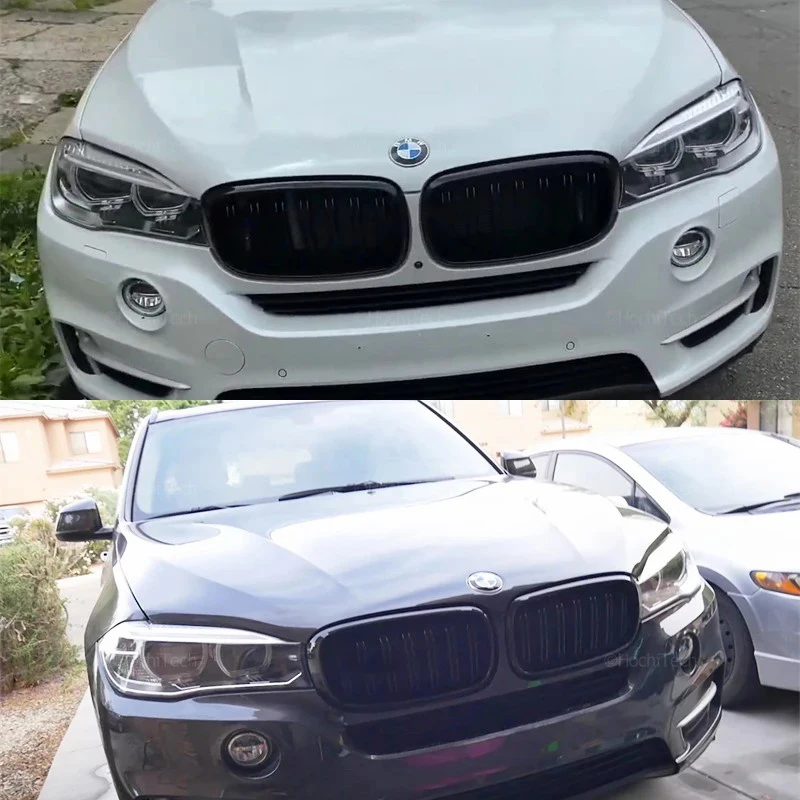 مناسبة لسيارات BMW X5X6 F15F16 ذات الخط المزدوج باللون الأسود اللامع، وإكسسوارات الديكور الخارجي للسيارة