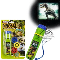 Children Torch and Projector Toys with 3 Discs 24 Images Dinosaur Projector Toys for Boys Cool Kids Torch  for Toddler 3 4 5 6 7