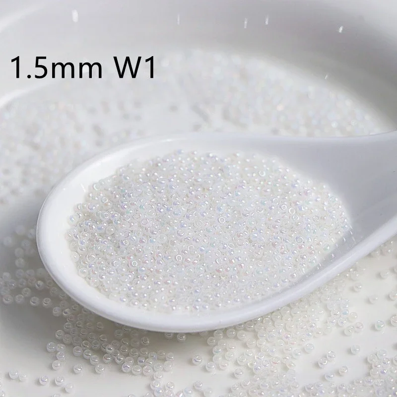 Super Excellent 1.5mm Cream Cloud Magic Rice Beads Handmade DIY Uniform Size Beaded Decorative Bead Material