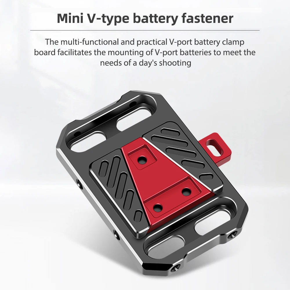 Mini V Mount Battery Plate V Lock Battery Adapter Plate Aluminum Alloy with 1/4 Inch 3/8 Inch M4 Screw Hole