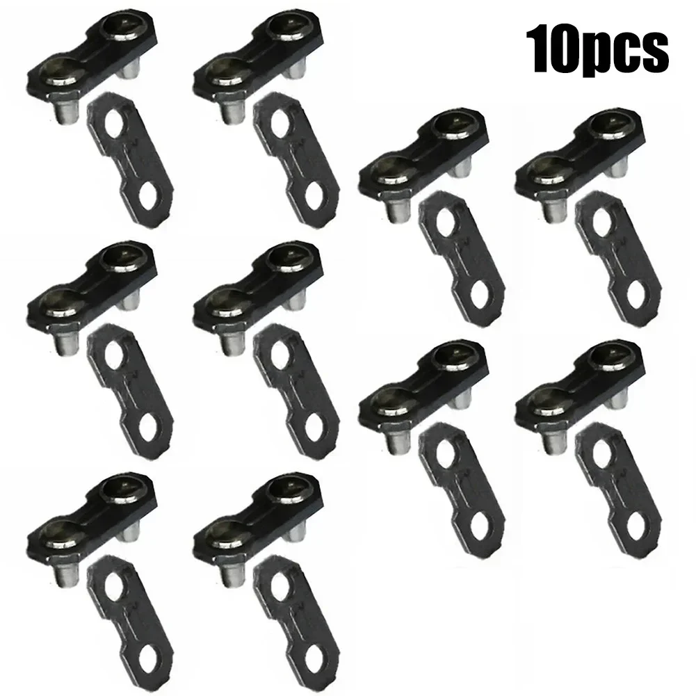10pcs Chain Joining Links Plain & Preset 3/8 050 1.3mm Chainsaw Chain Joining Links Power Tools Replacement Spare Parts