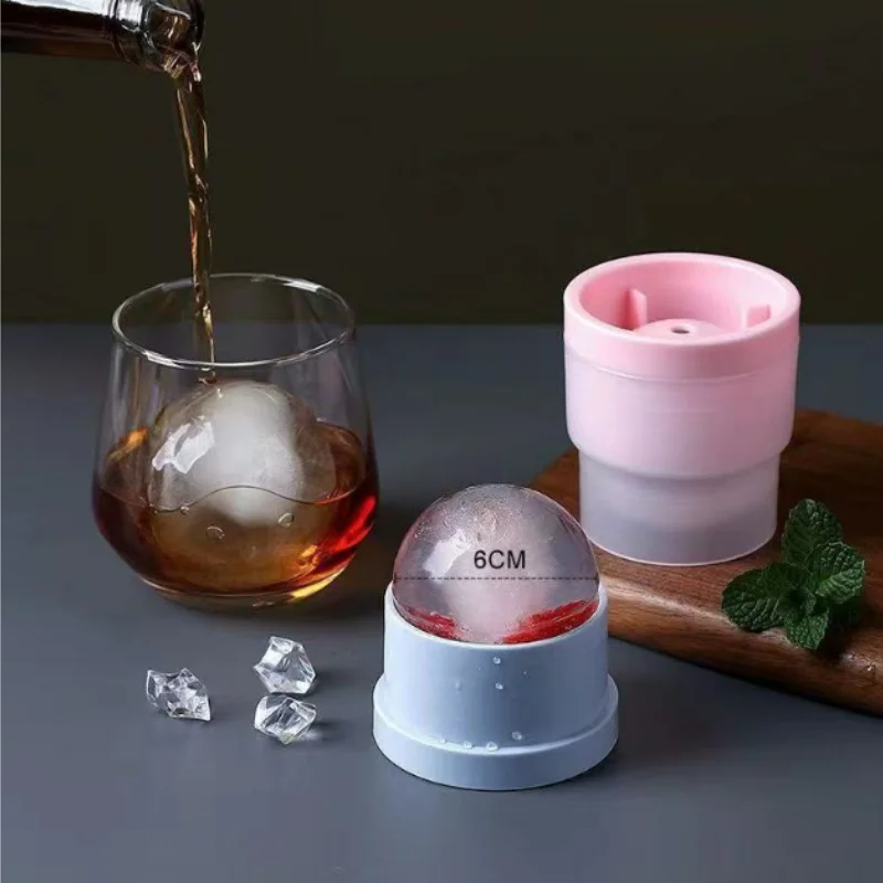 

Silicone Ice Ball Mold for Whiskey, Large Round Sphere Ice Cube Tray for Cocktails, 1-4PCS Durable Home Bar Accessories