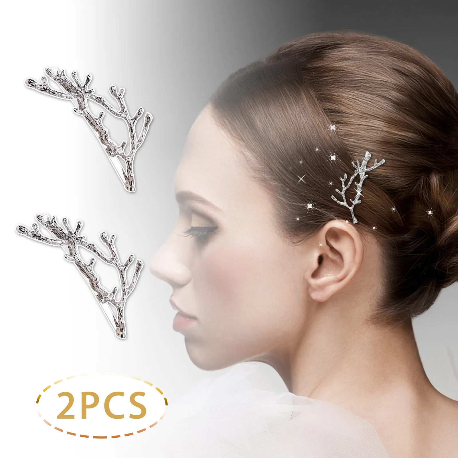 

Декоративные заколки для волос для женщин, милая заколка для волос, заколка для волос, головные уборы, ветка ушей, боковая челка, заколка для волос, объемная заколка для волос