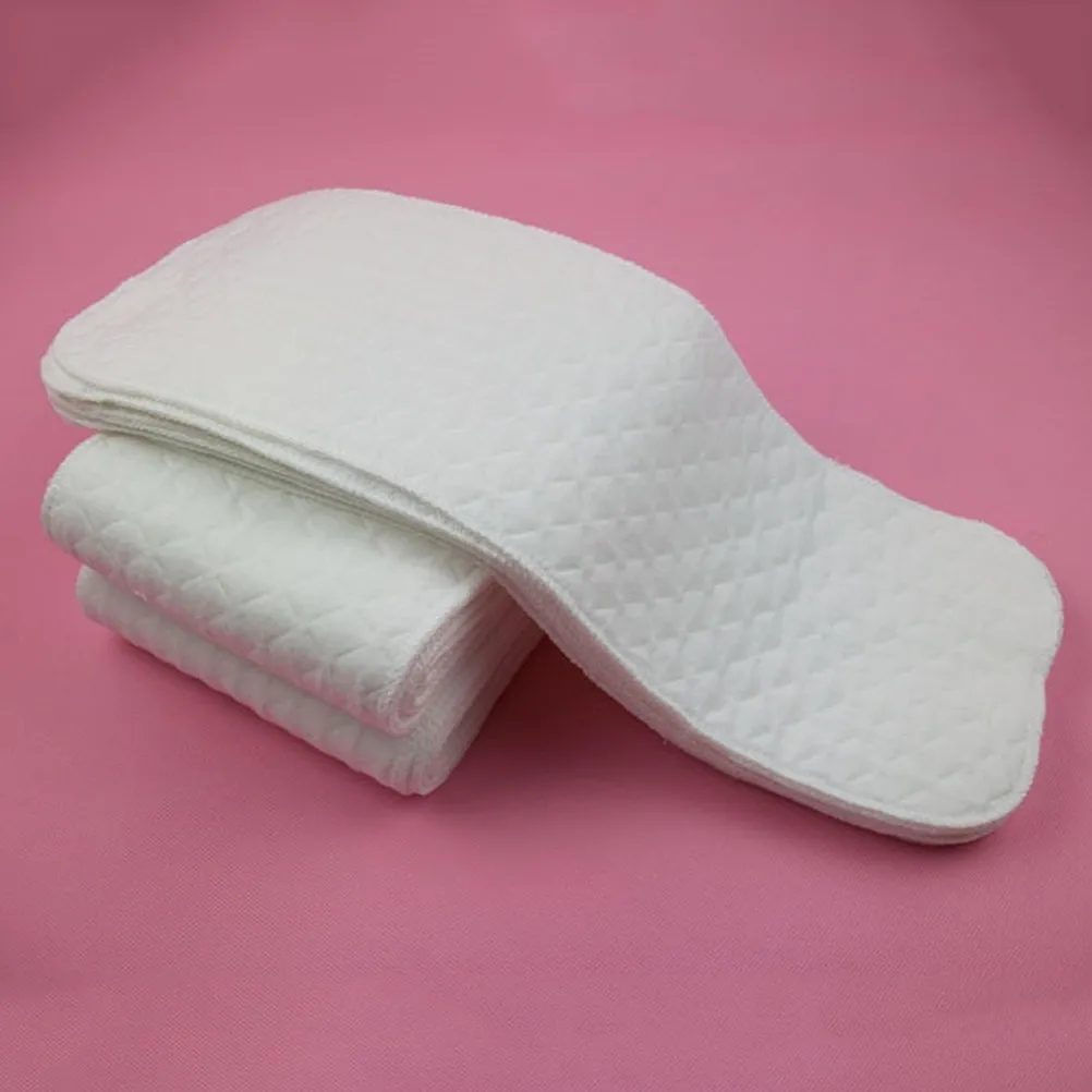 10Pcs Baby Cotton Diapers Diaper Change Pad Washable Breathable Three Layer Portable Infant Cotton Diaper for Car Bed Stroller