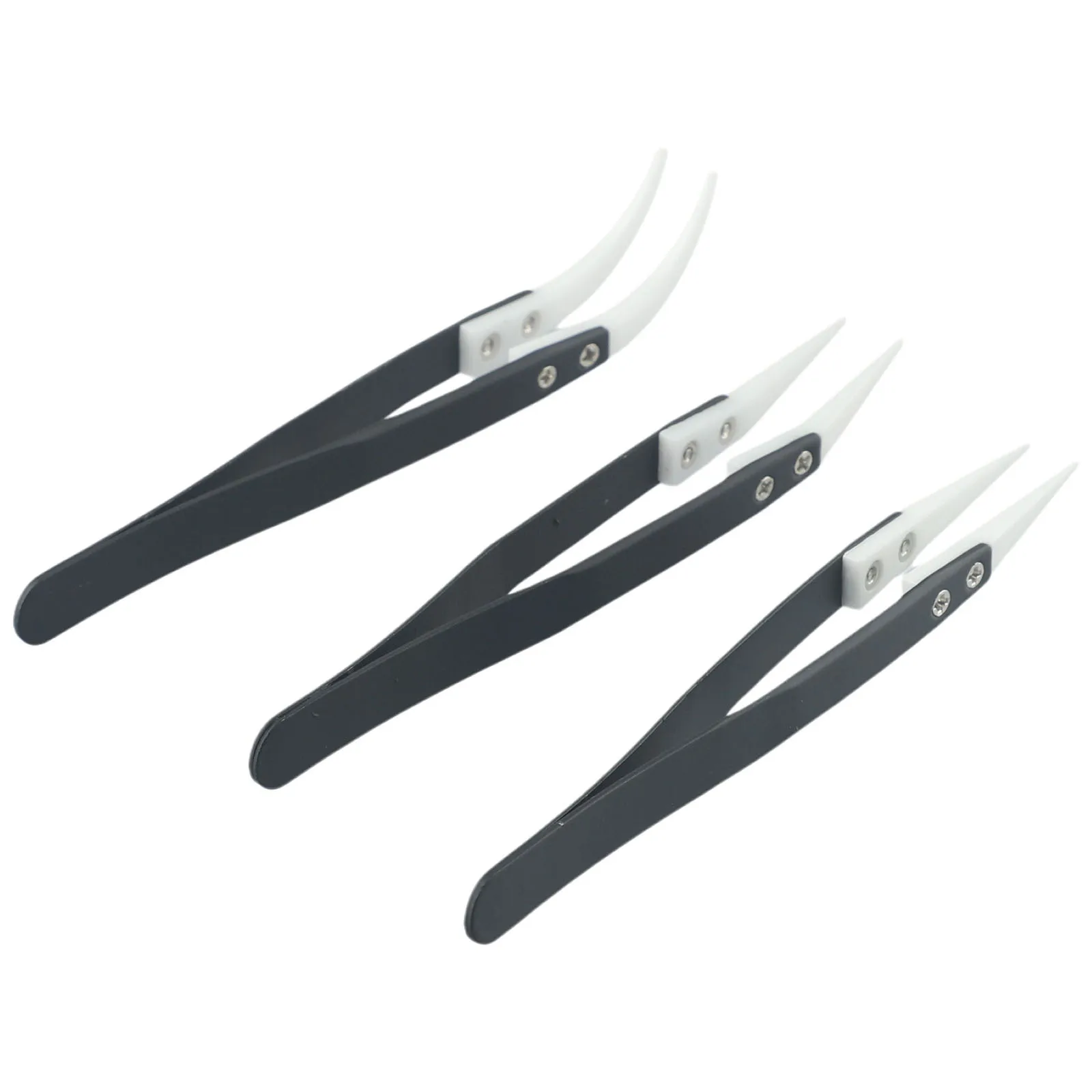 3pcs Non Conductive Ceramic Tweezers Reverse Tweezers Heat Resistant Hand Tools Herramientas Ferramentas Multitool Manuais