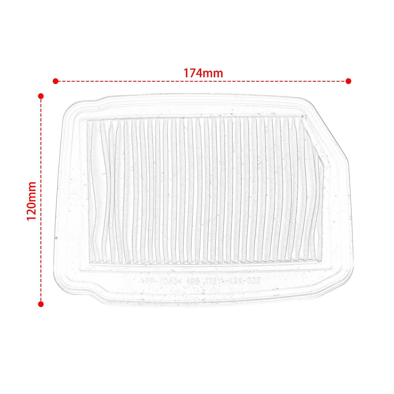 Motorcycle Engine Intake Air Cleaner Filter For Honda CB 300 F CB300F TWISTER 2023 2024 2025 17211-K2K-D00