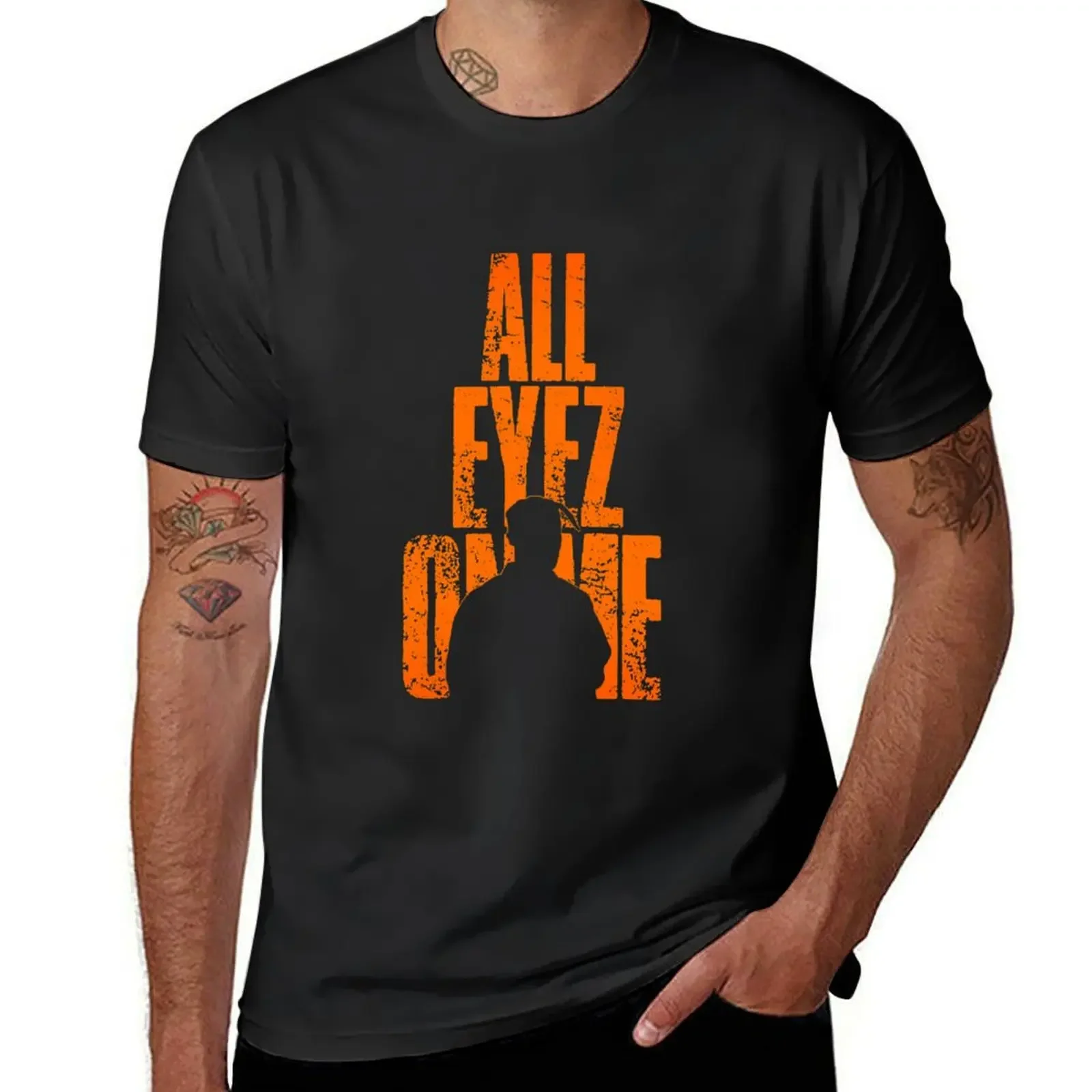 All Eyes On me Black typography T-Shirt vintage graphic tee vintage sweat oversized t shirt men