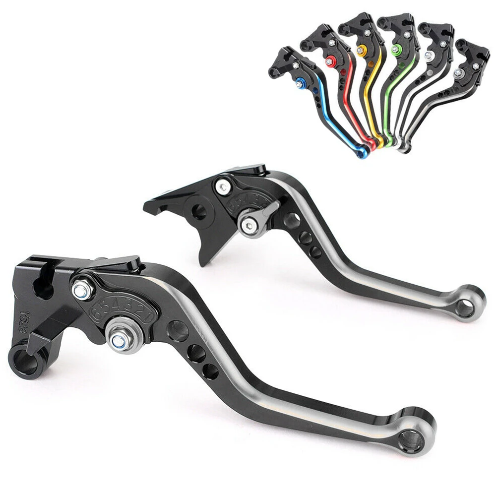 Leviers de frein et d'embrayage courts pour moto, 2 couleurs, pour Kawasaki ZX 7R/7RR, ZX1100/ZX-11, ZG1000 CONCOURS, ZX9, ZRX1100/1200, ZZR1200