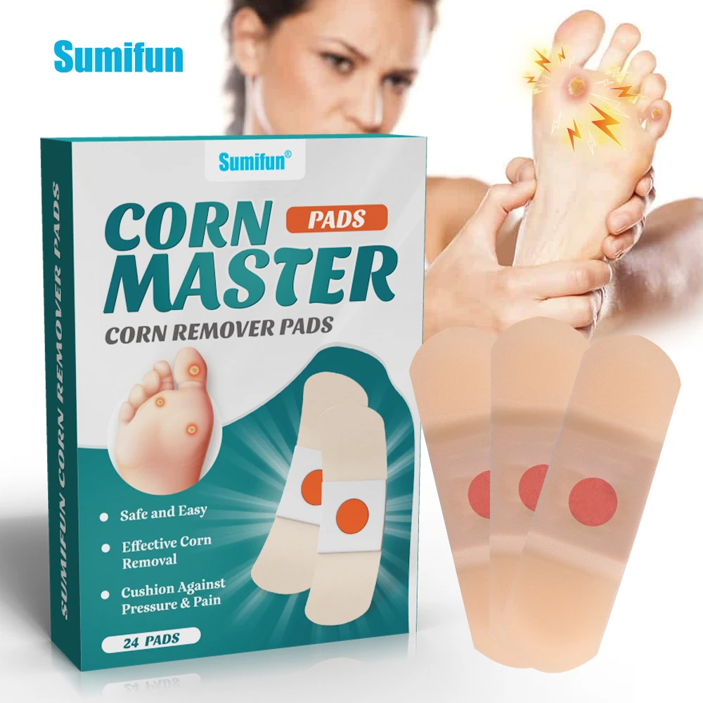 24/48/72Pc Dropship Foot Corn Removal Patch Plantar Calluses Pain Relief Medical Plaster Pad Anti Friction Care Pedicure Sticker