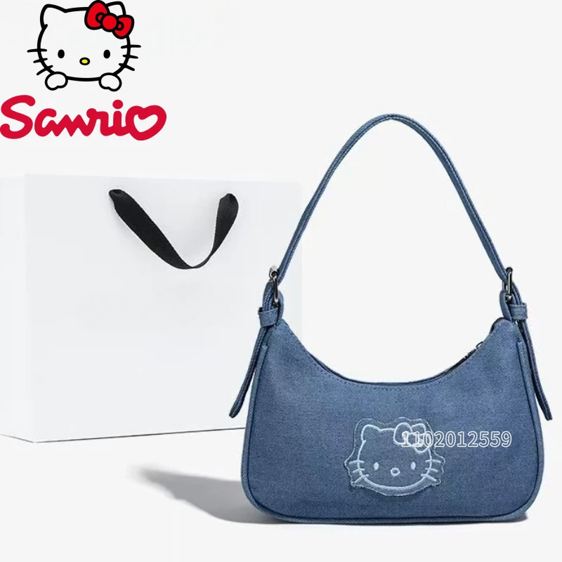 

MINISO Hello Kitty New Women's Shoulder Bag Cartoon Cute Women's Handbag Fashion Trend Embroidery Women's Bag High Quality