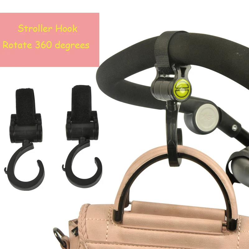 2pcs Baby Hanger Baby Bag Stroller Hooks Pram Rotate 360 Degree Baby Car Seat Accessories Stroller Organizer Bebes Accesorios