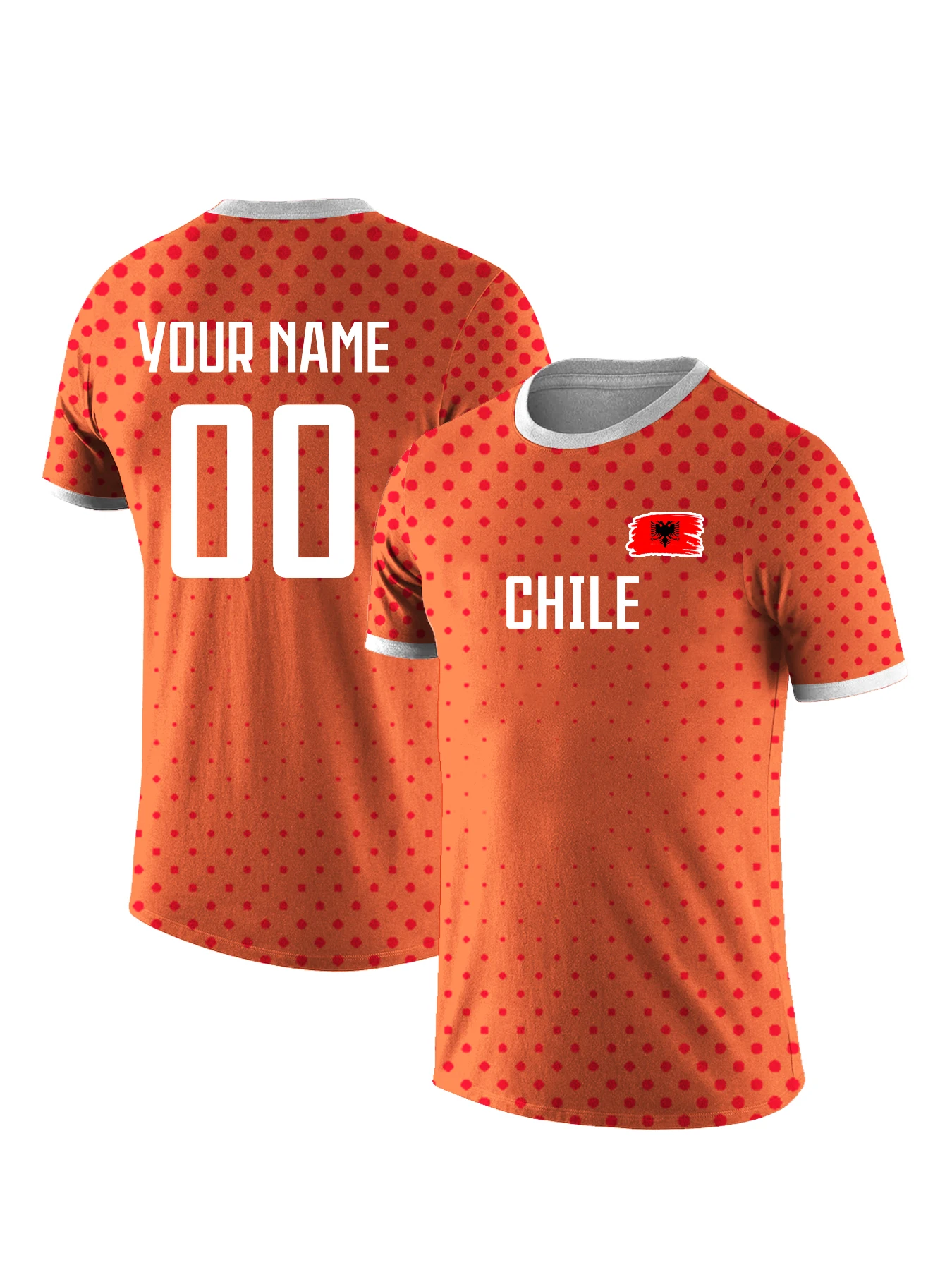 Camiseta de Fútbol Personalizada de la Selección Nacional de Chile para Hombre, con Nombre y Número, Ropa Deportiva Transpirable de Secado Rápido