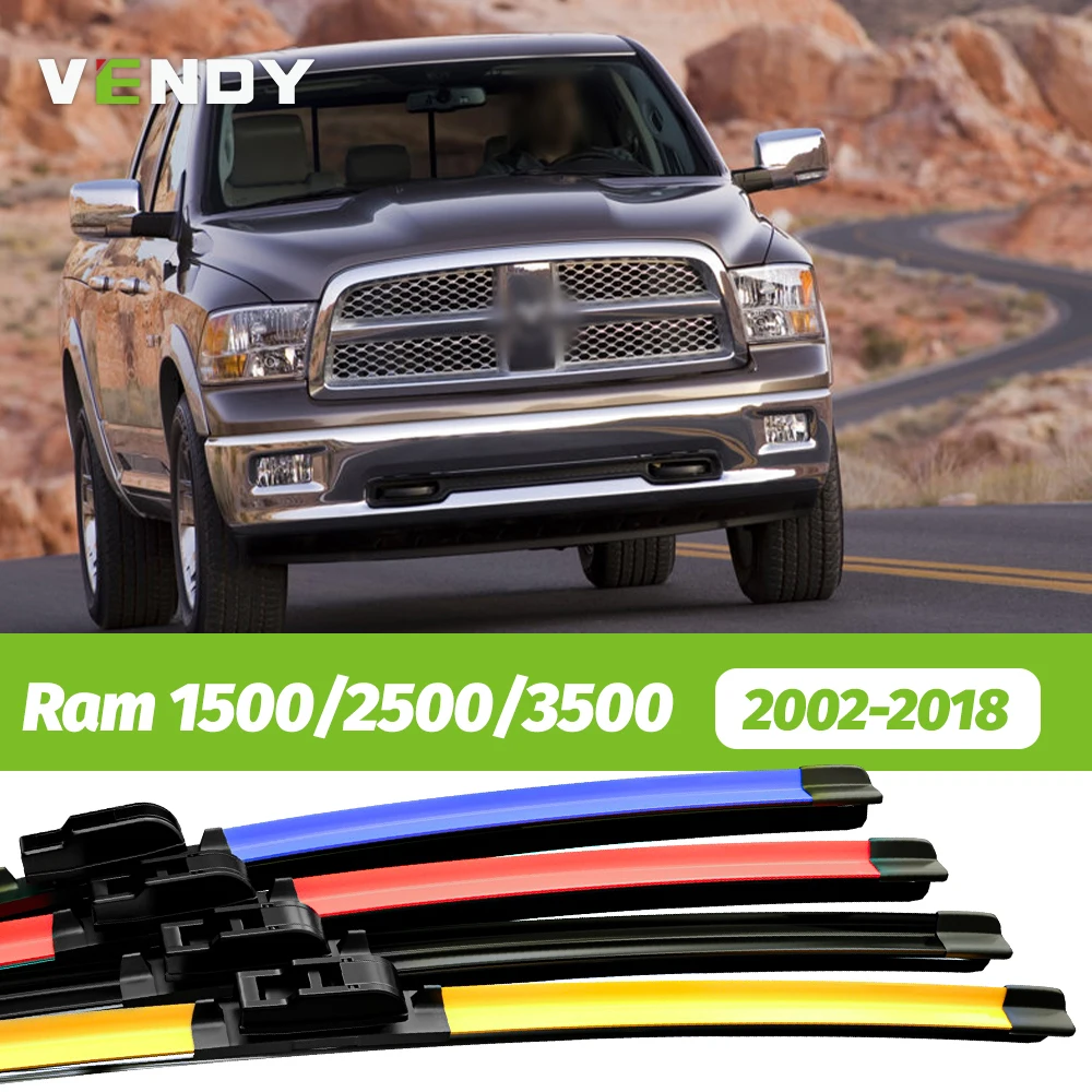 

2pcs Front Windshield Wiper Blades Windscreen Wipers For Dodge Ram 1500 2500 3500 2002-2018 2011 2012 2013 2014 2015 2016 2017