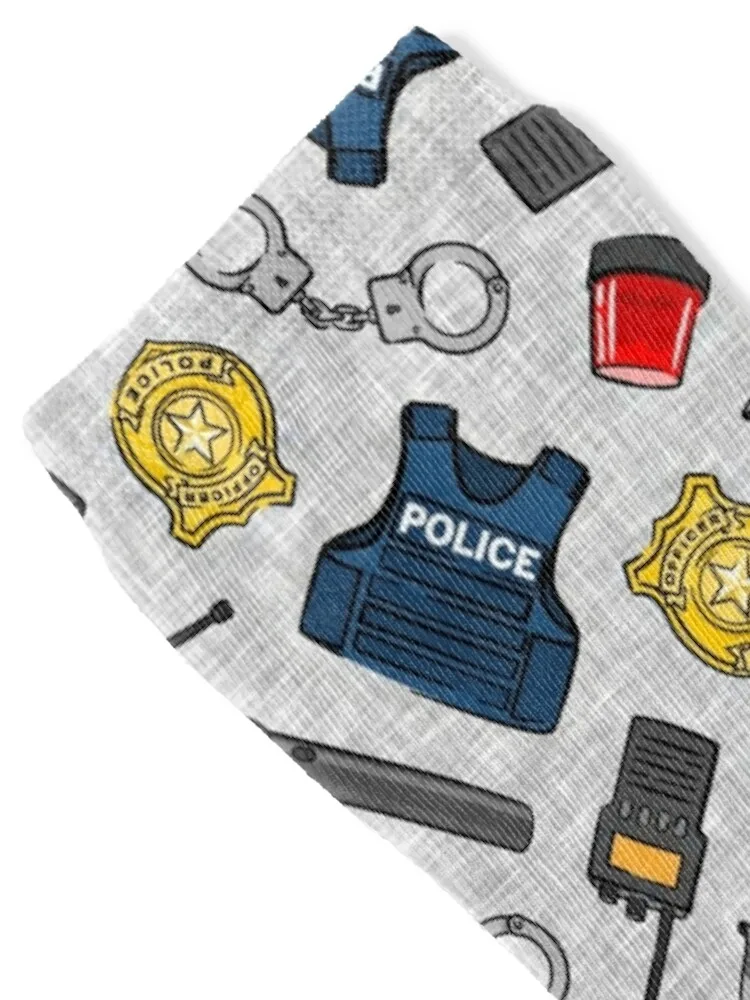 Police Gear - Light Gray Socks with print halloween ankle kids Socks For Women Men's