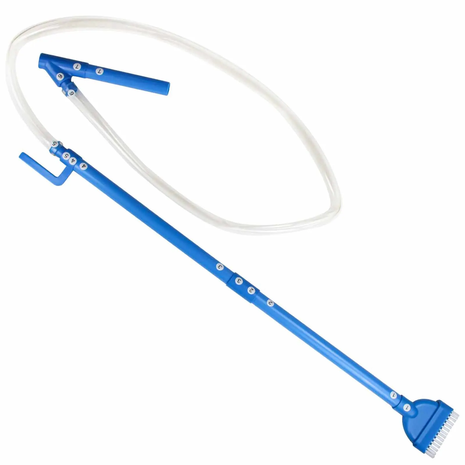 Portable Debris Remover Manual Spa Vacuum For Quick Spa Cleaning AS Shown Lightweight Plastic Body Flexible Clear Hose