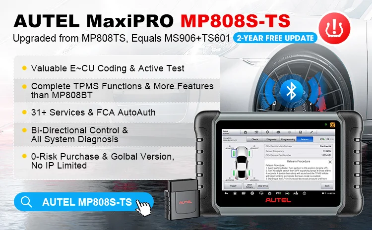 autel maxidas mp808s-ts maxi ds808 mp808ts maxipro 808 ts gscan 2 digitronic auto engine machine diagnose for all cars scanner